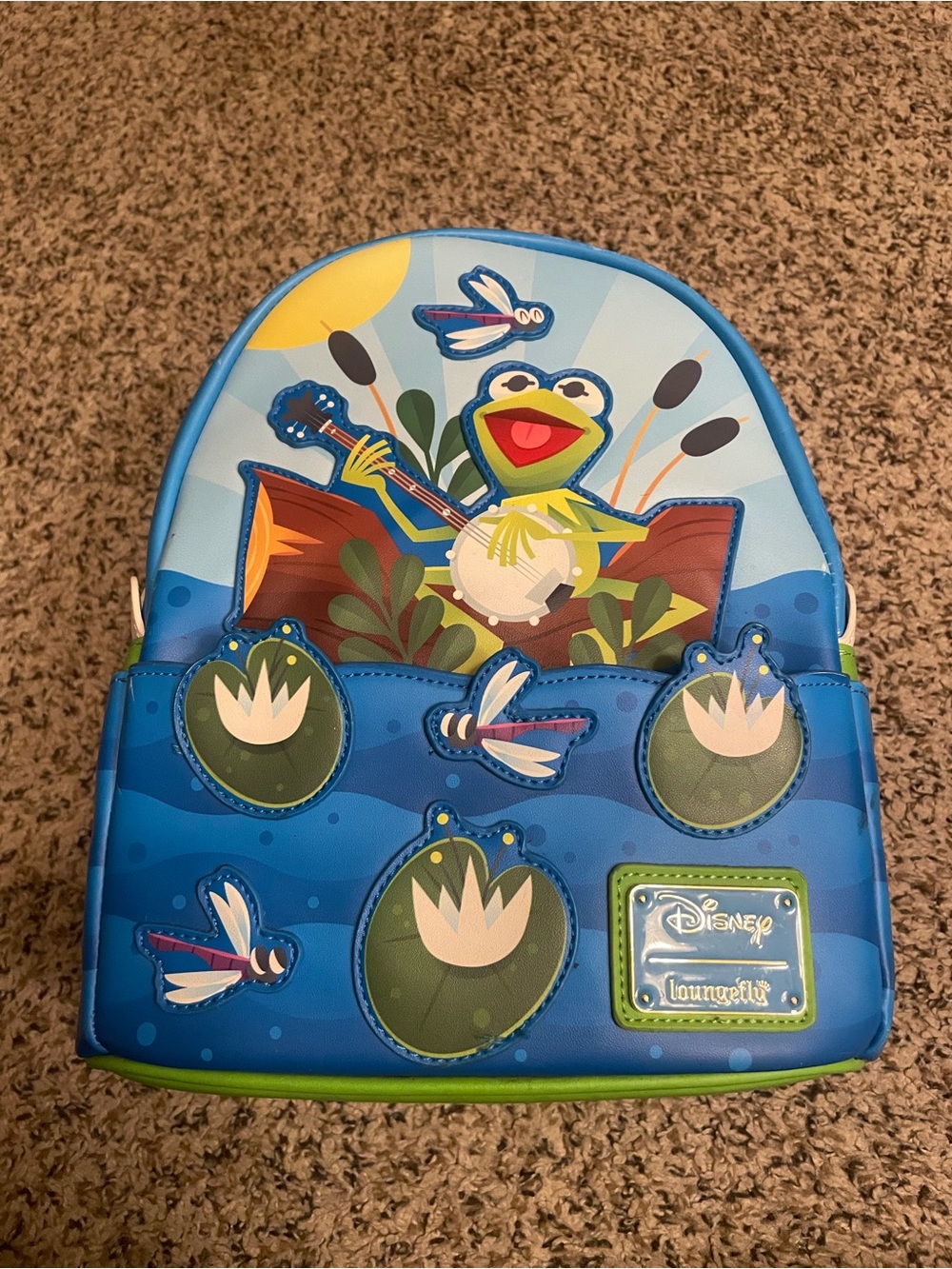 Rare Loungefly The Muppets Rainbow Connection Kermit Mini Backpack